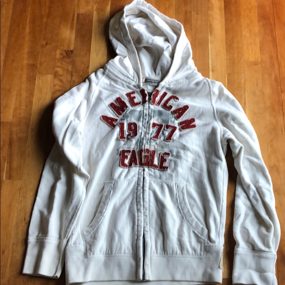 American Eagle zip up hooded sweatshirt size large